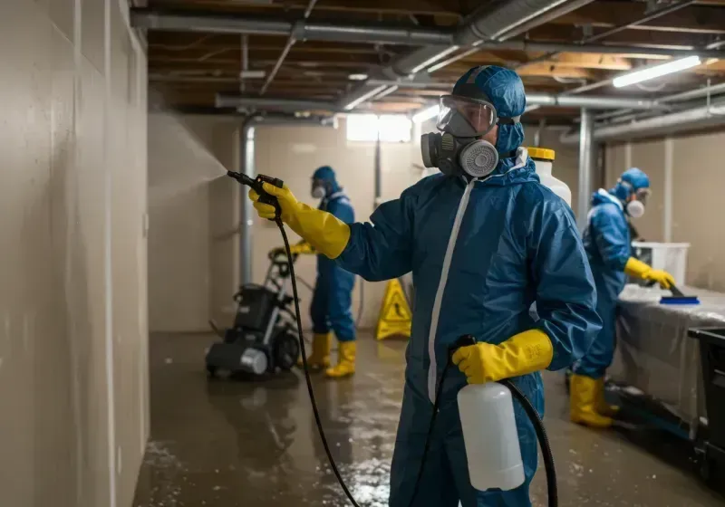 Basement Sanitization and Antimicrobial Treatment process in Merton, WI